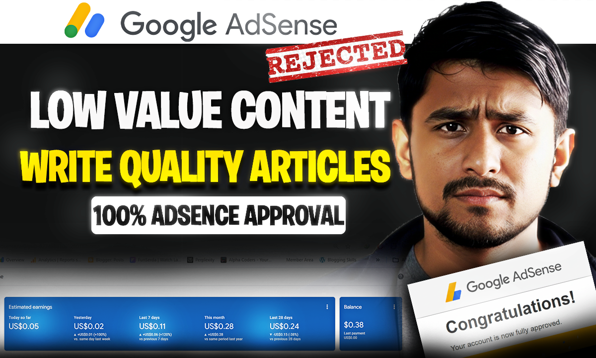 AdSense Low Value Content Problem Fix kaise kare