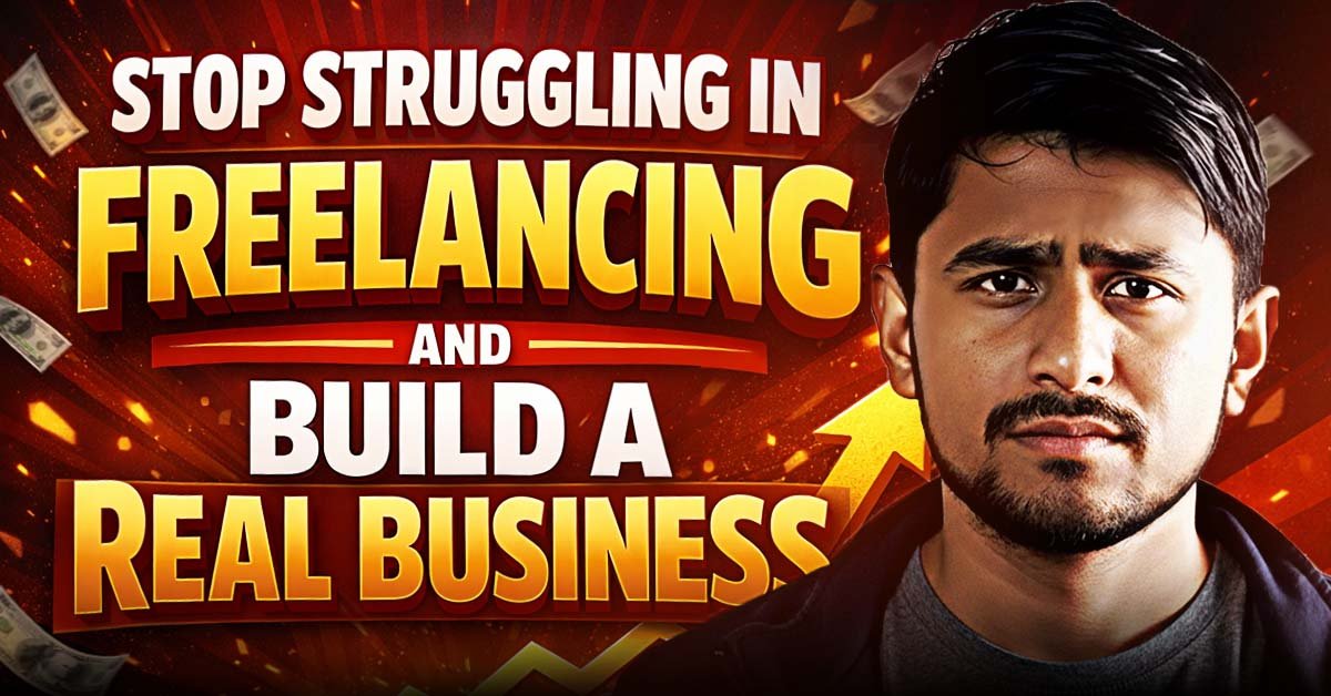 Ghulam Mohiuddin sharing how to stop struggling in freelancing and build a real business