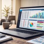 Affiliate marketing dashboard for bloggers on laptop