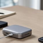 Best gadgets that improve blogging productivity showing tech gadgets on a desk