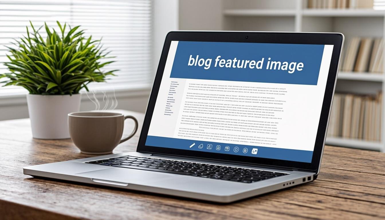 Free blogging tools on laptop
