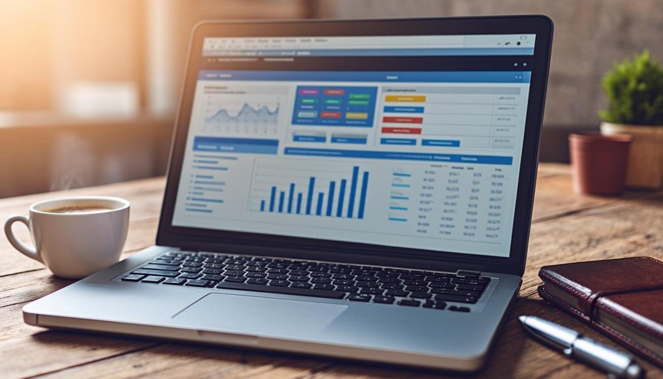 Best Free and Paid SEO Tools for Bloggers (2026 Complete Guide) SEO tools dashboard on laptop for bloggers