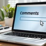 Blog commenting for SEO on laptop