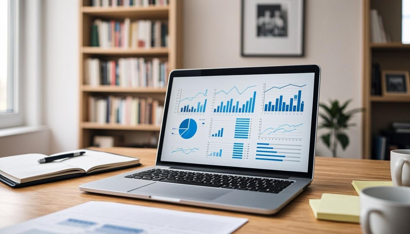 Choosing profitable blog niche on laptop
