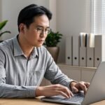 Cold email outreach for freelancers on laptop