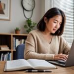 Copywriting tips for bloggers writing content on laptop