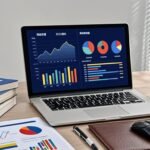 Domain authority SEO growth on laptop with analytics