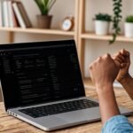 Fiverr freelancer getting first order on laptop