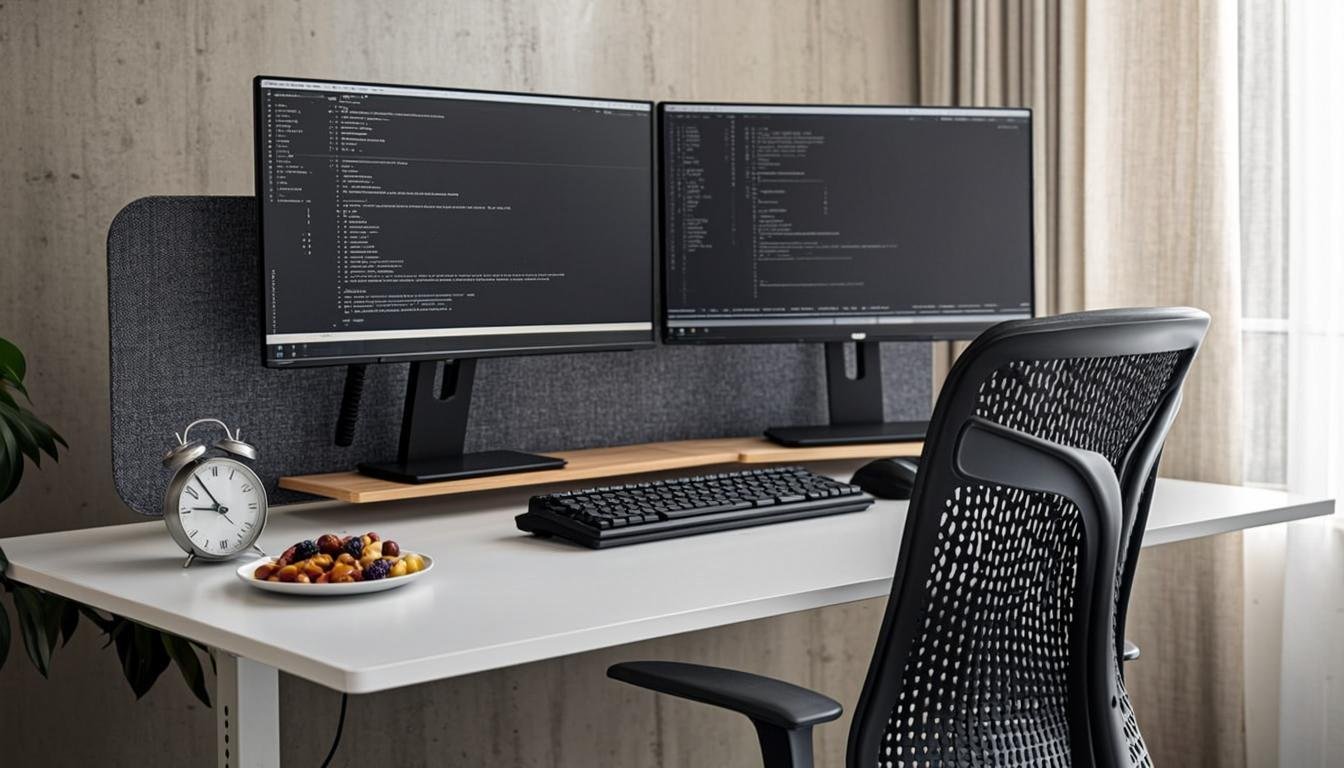 Remote work productivity for freelancers at home office