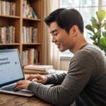 Upwork freelancer profile optimization on laptop