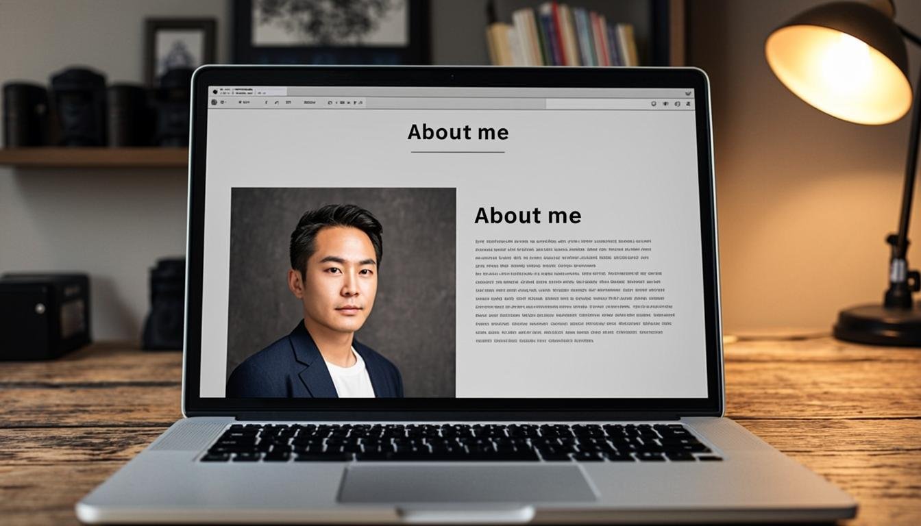 About page design for blog