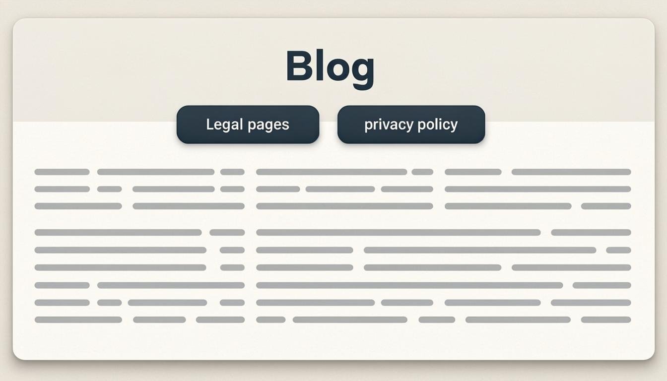 Blog legal pages